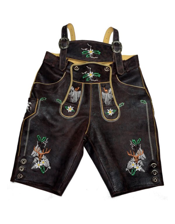 Traditional Bavarian Lederhosen with Embroidery